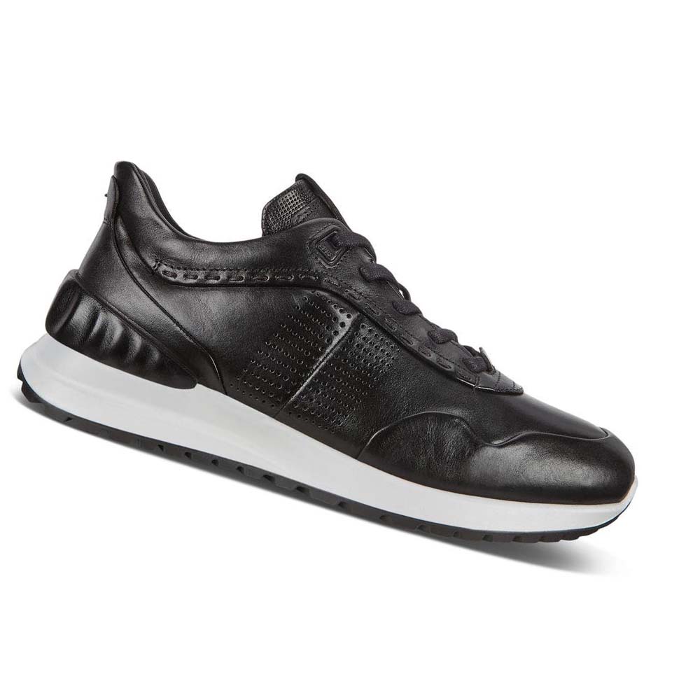 Ecco Astir Embossed Casual Skor Herr Svarta | SE 457BEX